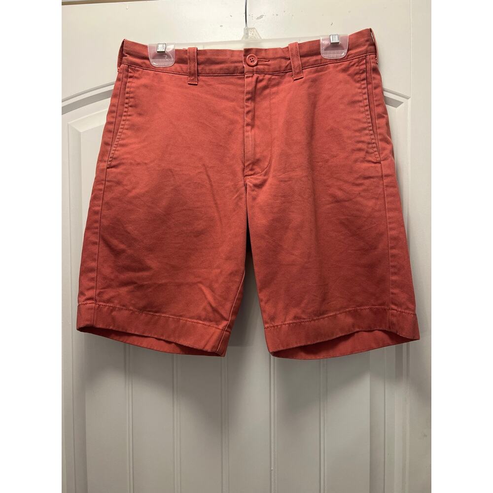 J.Crew Men’s Mid Rise Regular Fit Cotton Casual Outdoor Chino Shorts Size 31 Red